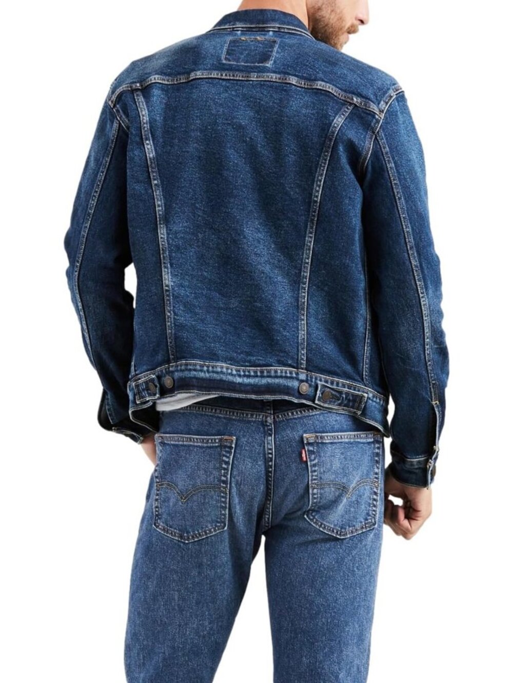 Stylish Men's Trucker Jacket | Classic Denim Outerwear | Versatile & Trendy - Picture 4 of 4